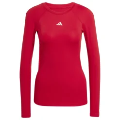Adidas Damen Langarm T-Shirt Techfit team power red 2
