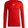 Adidas Herren Langarm Shirt Techfit Climawarm rot