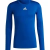 Adidas Herren Langarm Shirt Techfit Climawarm blau