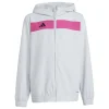 Adidas Kinder Full-Zip Hoodie Tiro 25 Essentials clear grey-real magenta