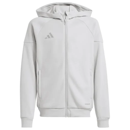 Adidas Kinder Full-Zip Hoodie Tiro 25 team light grey