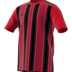 Adidas Kinder Kurzarm Trikot Striped 21 rot-schwarz