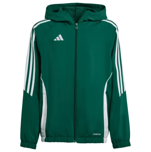 Adidas Kinder Windbreaker Tiro 24 team dark green-white