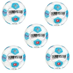 Derbystar Ballpaket 5x Bundesliga Brillant APS v24 Spielball inkl. Ballschlauch | Größe 5