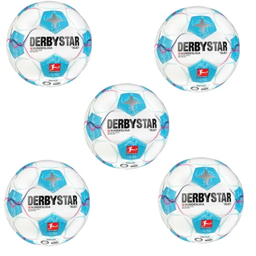 Derbystar Ballpaket 5x Bundesliga Brillant APS v24 Spielball inkl. Ballschlauch | Größe 5