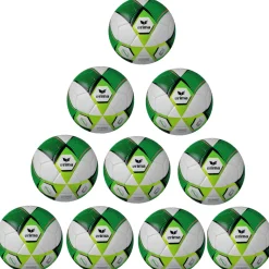 Erima Ballpaket 10x HYBRID Training 2.0 green lime inkl. Ballsack | Größe 3