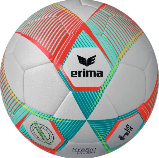 Erima Ballpaket 10x HYBRID LITE 290 fiery-coral petrol inkl. Ballsack | Größe 4