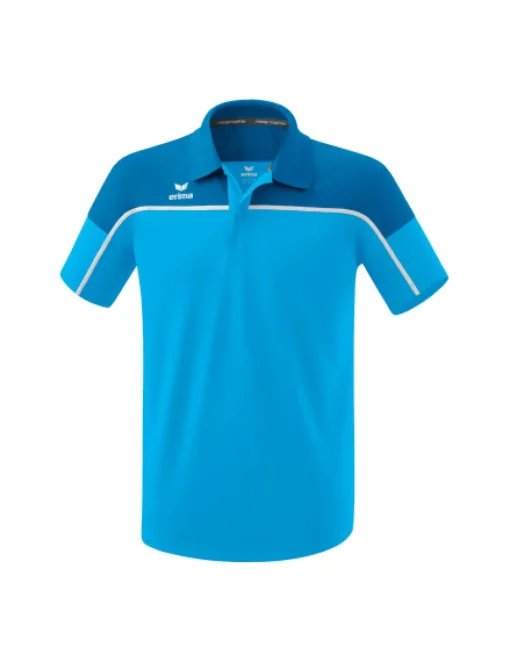 erima CHANGE by erima Poloshirt curacao/mykonos/weiß