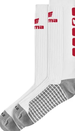 Erima Classic 5-C Socken lang weiß-rot