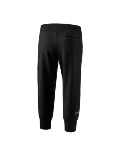 Erima Damen 3/4 Sweathose mit Bündchen schwarz