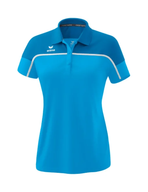 erima Damen CHANGE by erima Poloshirt curacao/mykonos/weiß