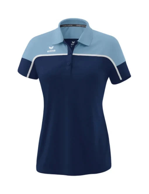 erima Damen CHANGE by erima Poloshirt new navy/faded denim/weiß