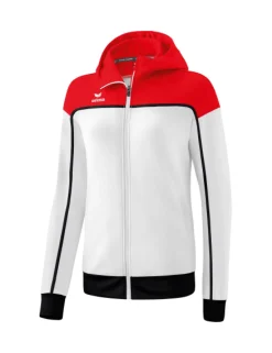 erima Damen CHANGE by erima Trainingsjacke mit Kapuze weiß/rot/schwarz