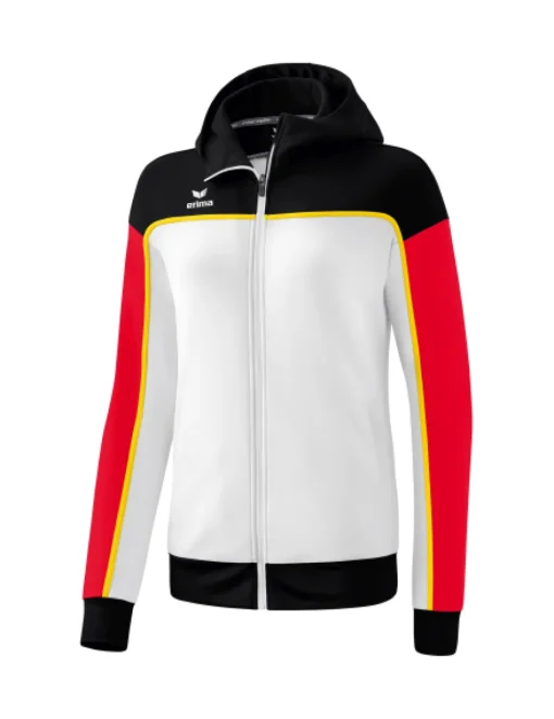 erima Damen CHANGE by erima Trainingsjacke mit Kapuze weiß/schwarz/rot