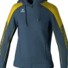 Erima Damen EVO STAR Trainingsjacke mit Kapuze slate grey gelb