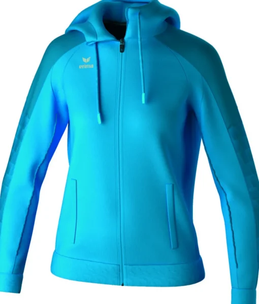 Erima Damen EVO STAR Trainingsjacke mit Kapuze curacao mykonos