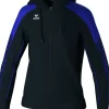 Erima Damen EVO STAR Trainingsjacke mit Kapuze schwarz ultra violet