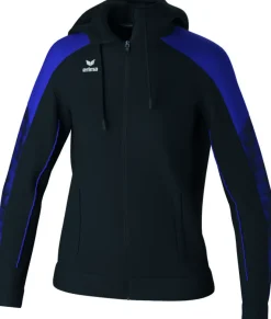 Erima Damen EVO STAR Trainingsjacke mit Kapuze schwarz ultra violet