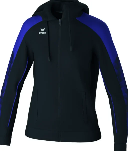 Erima Damen EVO STAR Trainingsjacke mit Kapuze schwarz ultra violet