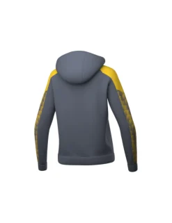 Erima Damen EVO STAR Trainingsjacke mit Kapuze slate grey gelb