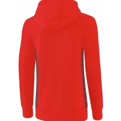 Erima Damen Kapuzensweat Essential Team rot-grau