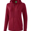 erima Damen Kapuzensweatjacke bordeaux