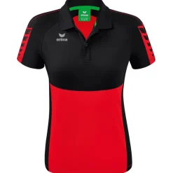Erima Damen Polo Shirt Six Wings rot-schwarz
