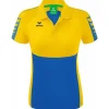Erima Damen Polo Shirt Six Wings blau-gelb