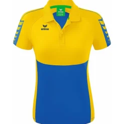Erima Damen Polo Shirt Six Wings blau-gelb