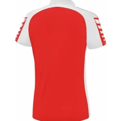 Erima Damen Polo Shirt Six Wings rot-weiß
