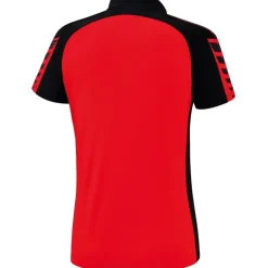 Erima Damen Polo Shirt Six Wings rot-schwarz