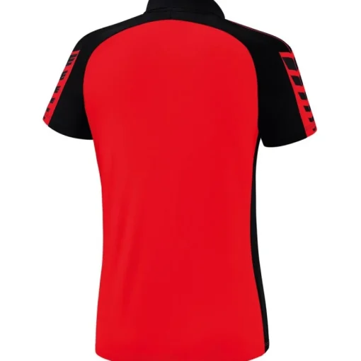 Erima Damen Polo Shirt Six Wings rot-schwarz