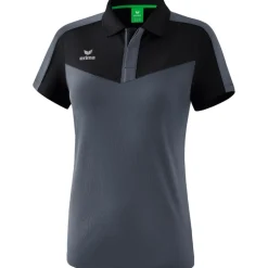 Erima Damen Poloshirt Squad schwarz-grau