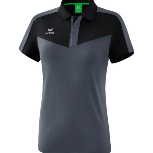 Erima Damen Poloshirt Squad schwarz-grau