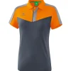 Erima Damen Poloshirt Squad orange-grau