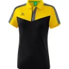 Erima Damen Poloshirt Squad gelb-schwarz-grau