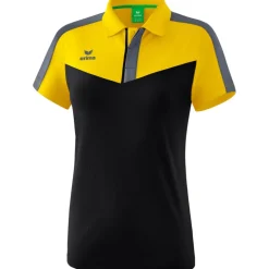 Erima Damen Poloshirt Squad gelb-schwarz-grau