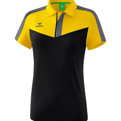 Erima Damen Poloshirt Squad gelb-schwarz-grau
