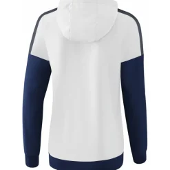 Erima Damen Tracktop Jacke mit Kapuze Squad weiß-blau-grau
