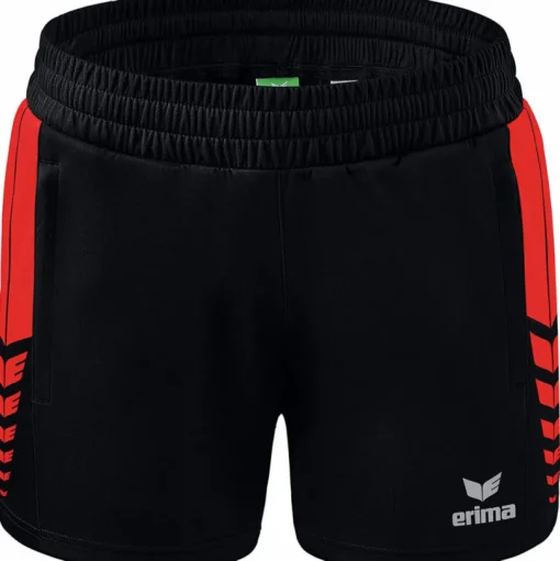 Erima Damen Training Shorts Six Wings schwarz-rot