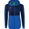 Erima Damen Trainingsjacke mit Kapuze Six Wings blau