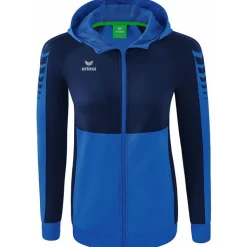 Erima Damen Trainingsjacke mit Kapuze Six Wings blau