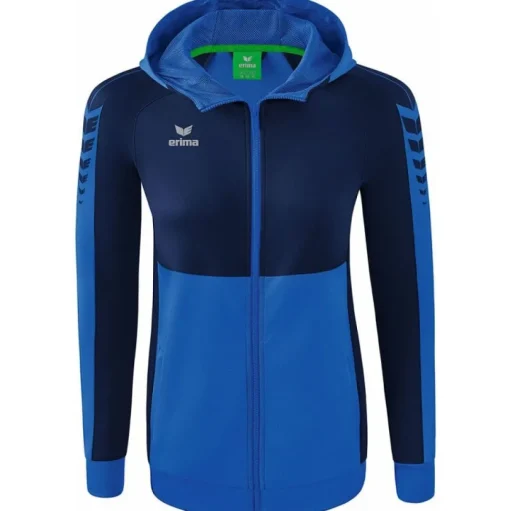Erima Damen Trainingsjacke mit Kapuze Six Wings blau