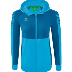 Erima Damen Trainingsjacke mit Kapuze Six Wings blau