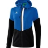 Erima Damen Trainingsjacke mit Kapuze Squad blau-schwarz