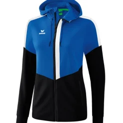 Erima Damen Trainingsjacke mit Kapuze Squad blau-schwarz