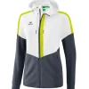 Erima Damen Trainingsjacke mit Kapuze Squad weiß-grau-grün