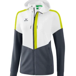Erima Damen Trainingsjacke mit Kapuze Squad weiß-grau-grün