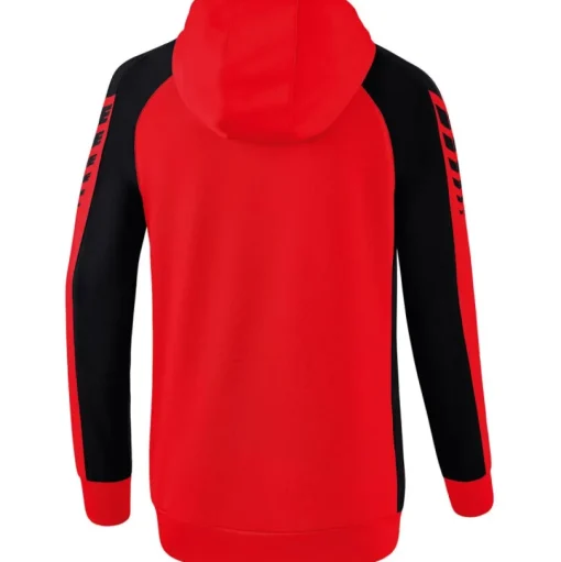Erima Damen Trainingsjacke mit Kapuze Six Wings rot-schwarz