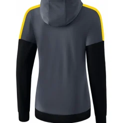 Erima Damen Trainingsjacke mit Kapuze Squad grau-gelb